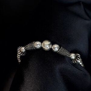 Silver oxidized bracelet
