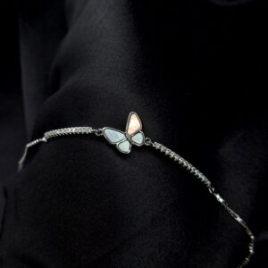 Silver butterfly bracelet
