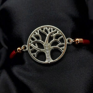 Silver tree thread bracelet