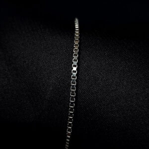 Silver box bracelet