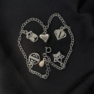 Silver charms bracelet