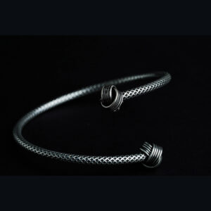 Silver oxidized bracelet