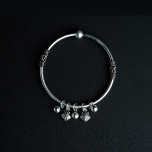 Silver hanging charms bracelet