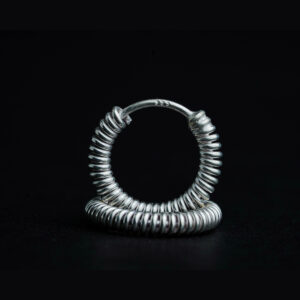 Silver spring earring