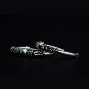 Silver oxidized earring