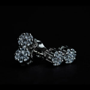 Silver diamond studded earring