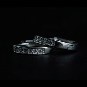 Silver diamond studded earring