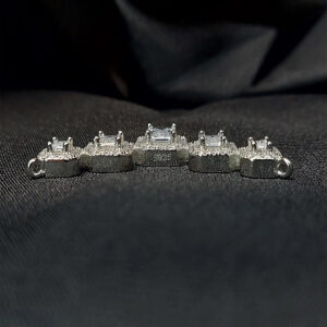 Silver five stone pendent