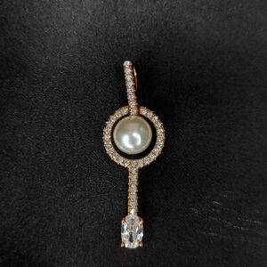 Silver rose gold pendent set