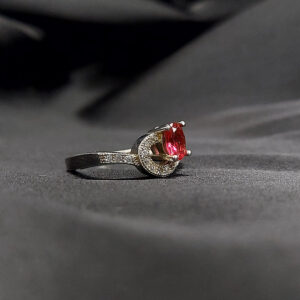 Silver color stone ring