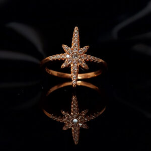 Silver star ring