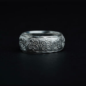 Silver band ring