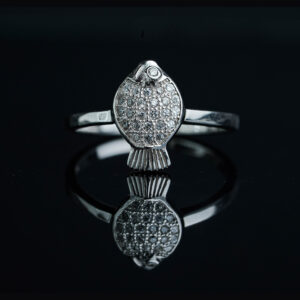 Silver fish ring