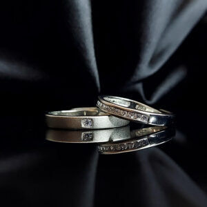 Silver couple band ring